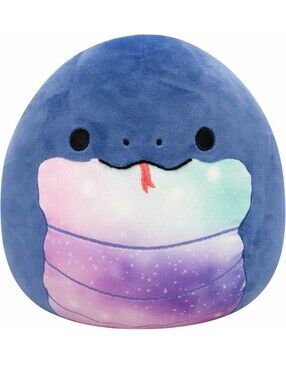 Kids Herman The Snake 8" Squishmallows Blue Snake with Pastel Galaxy Belly Plush